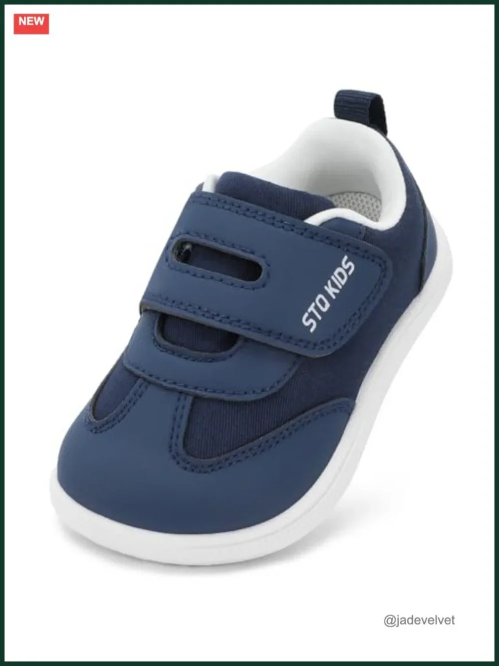 Toddler Barefoot Sneakers Wide Toe Box Zero Drop Non-Slip Hook-and-Loop